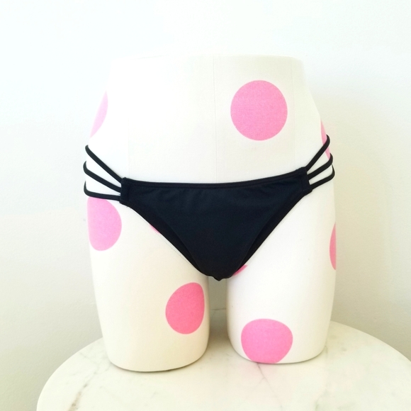 Victoria's Secret Vintage Strappy Black Brazilian String Bikini Swimsuit Bottom - Picture 4 of 13